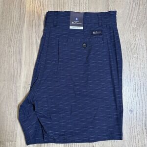 The Original Ben Sherman Shorts Mens Navy 40W Regular Fit NWT Vacation Stretch